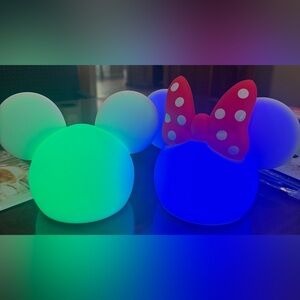 Micky and Minnie Squishy Color Changing Night Light